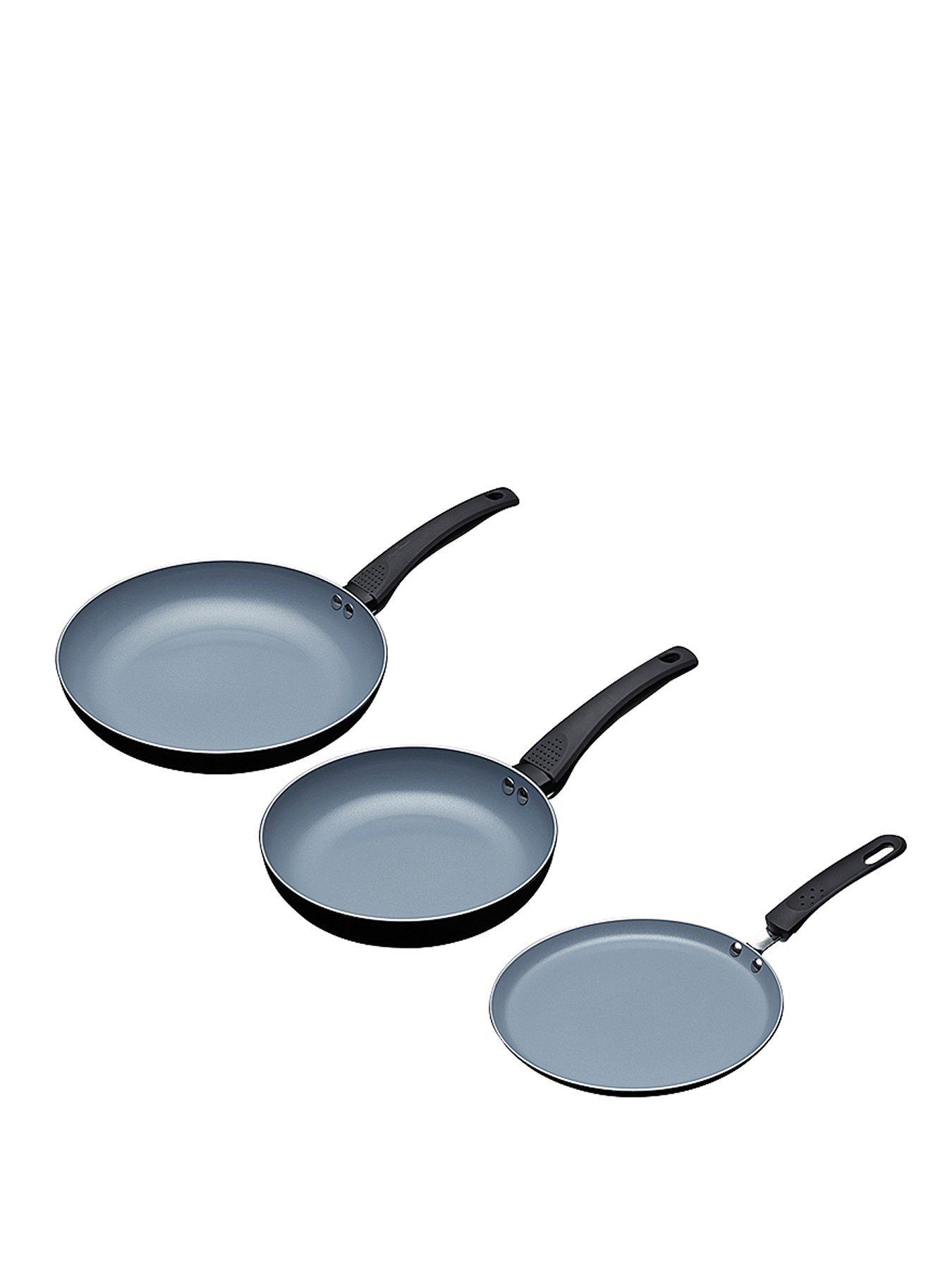 All Hobs NonStick MASTERCLASS Ceramic Induction Ready 24cm Crepe/Pancake Pan Frying & Grill