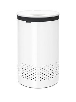 Product photograph of Brabantia Laundry Bin 60-litre With Removable Laundry Bag - White from very.co.uk