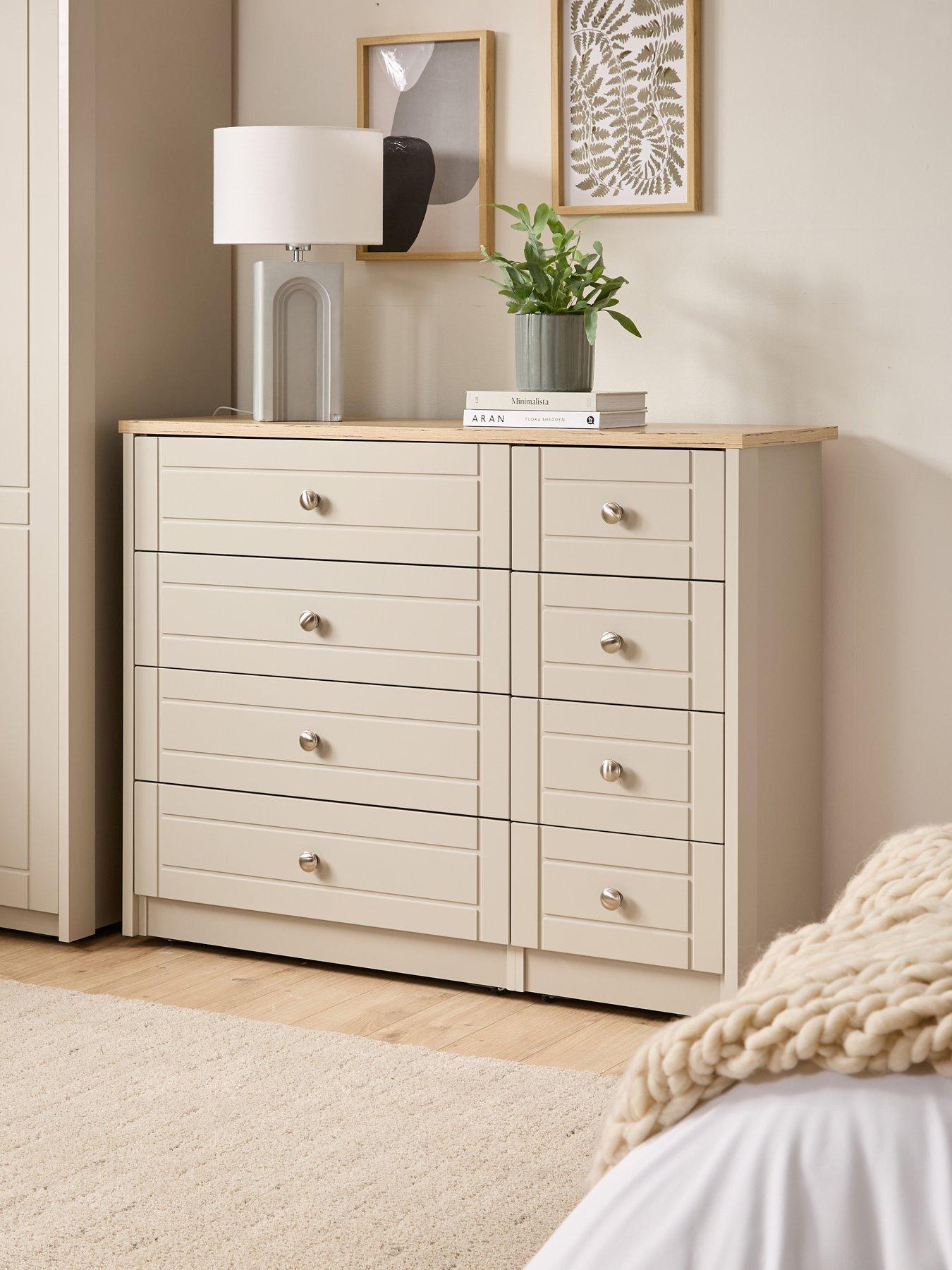 Image 1 of 7 of One Call Alderley Ready Assembled 4 + 4 Drawer Chest