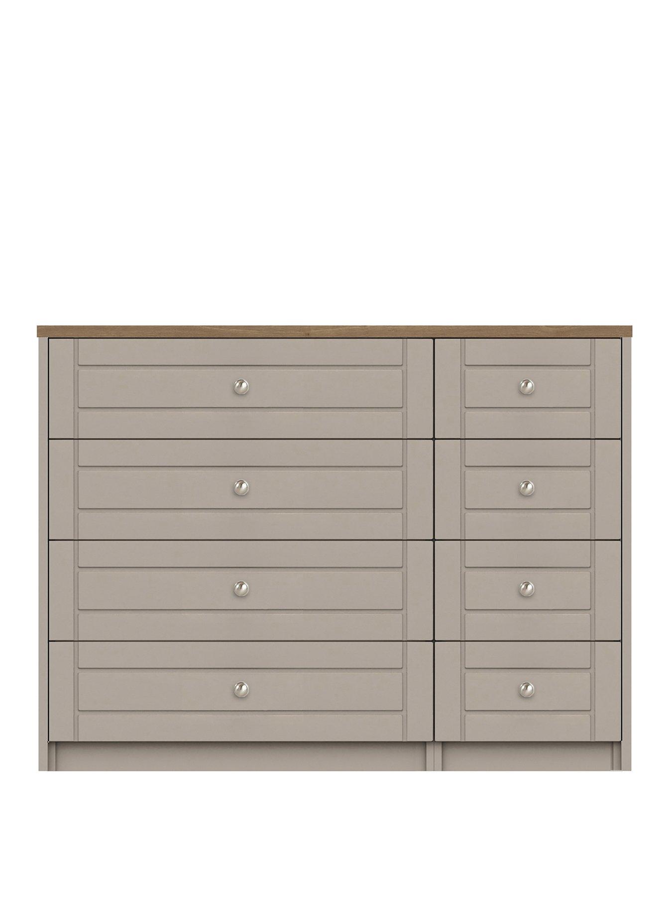 Image 1 of 1 of One Call Alderley Ready Assembled 4 + 4 Drawer Chest