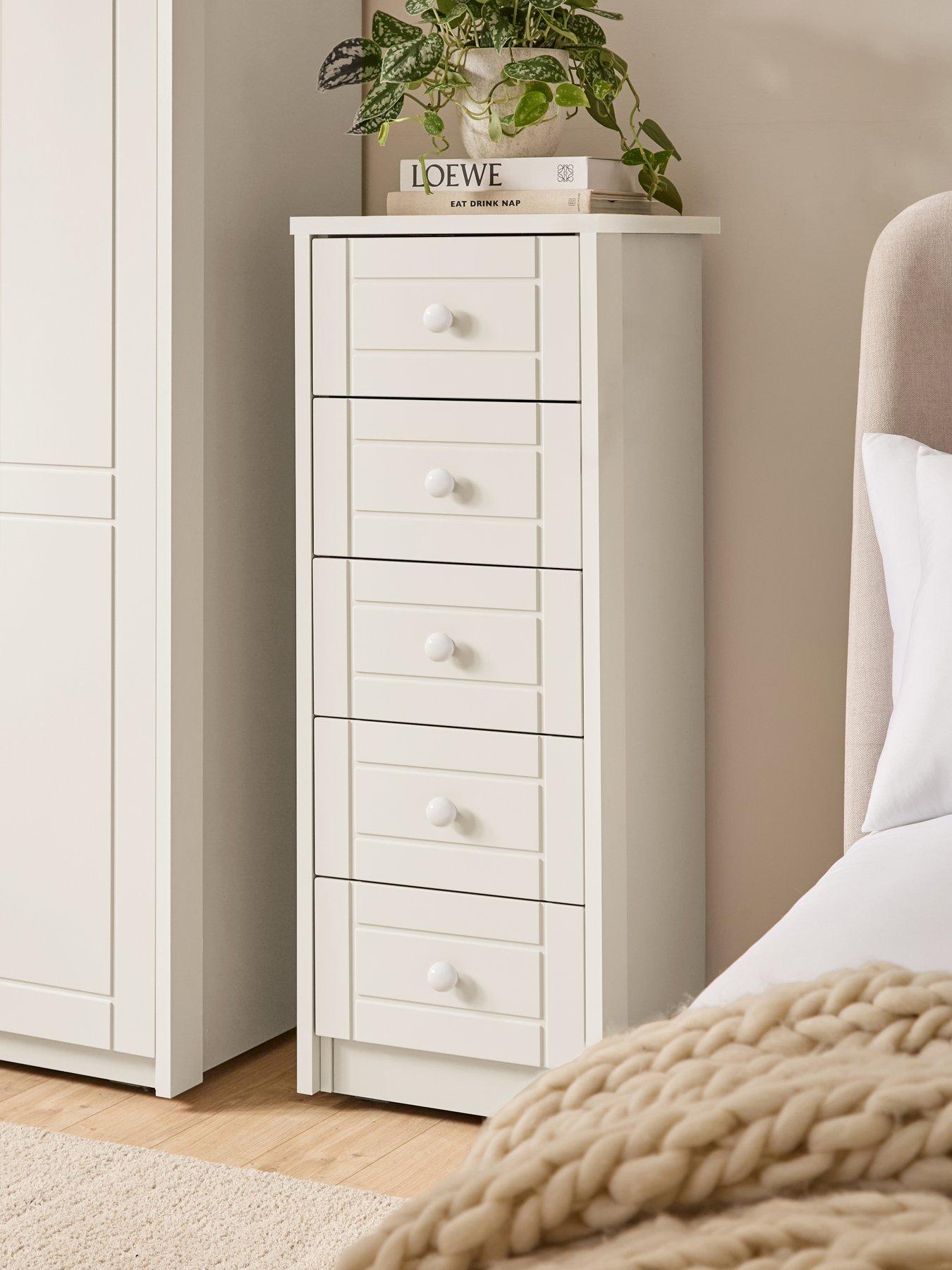 One Call Alderley Ready Assembled Narrow 5 Drawer Chest