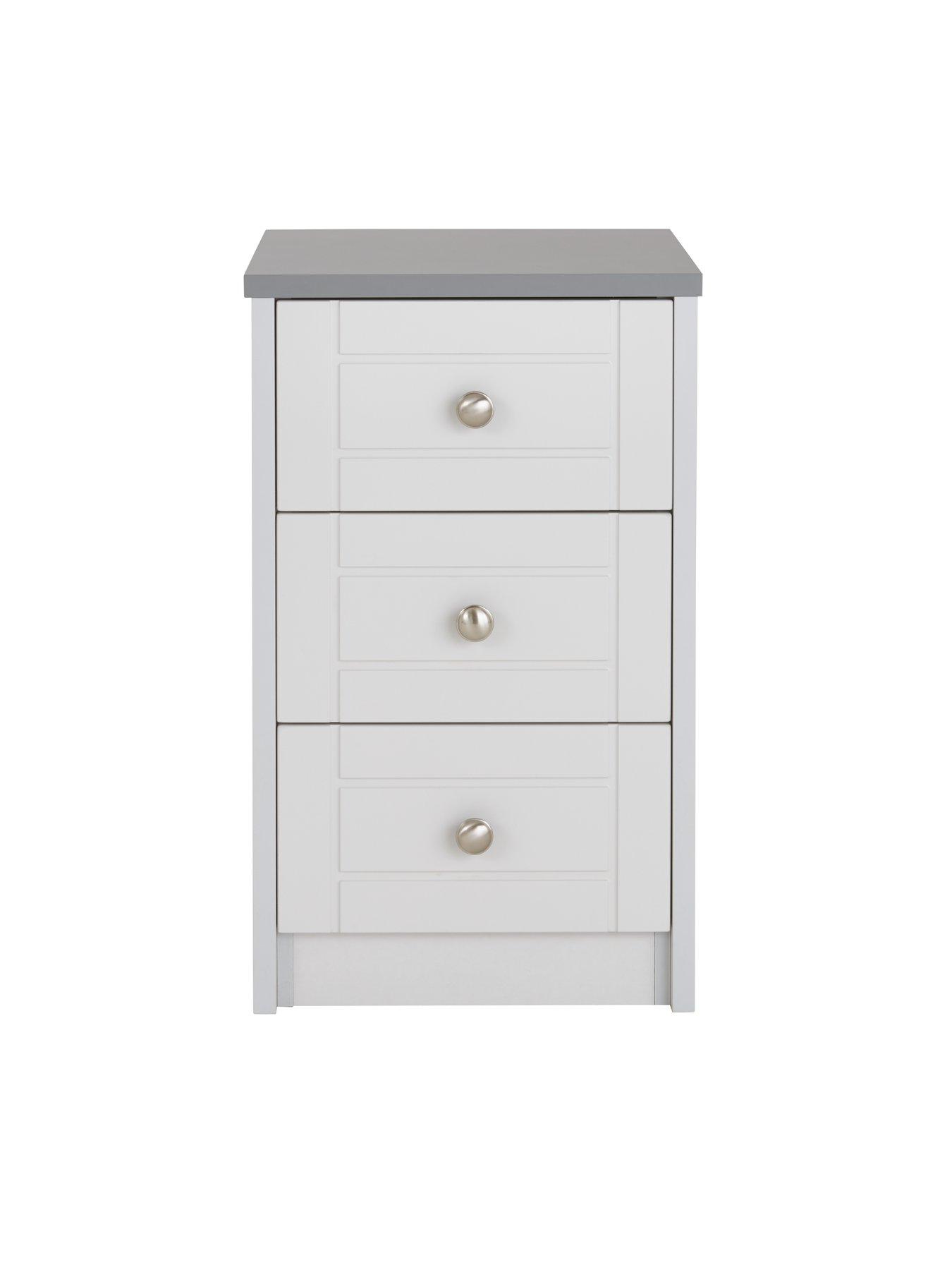 undefined Alderley Ready Assembled 3-Drawer Bedside Chest