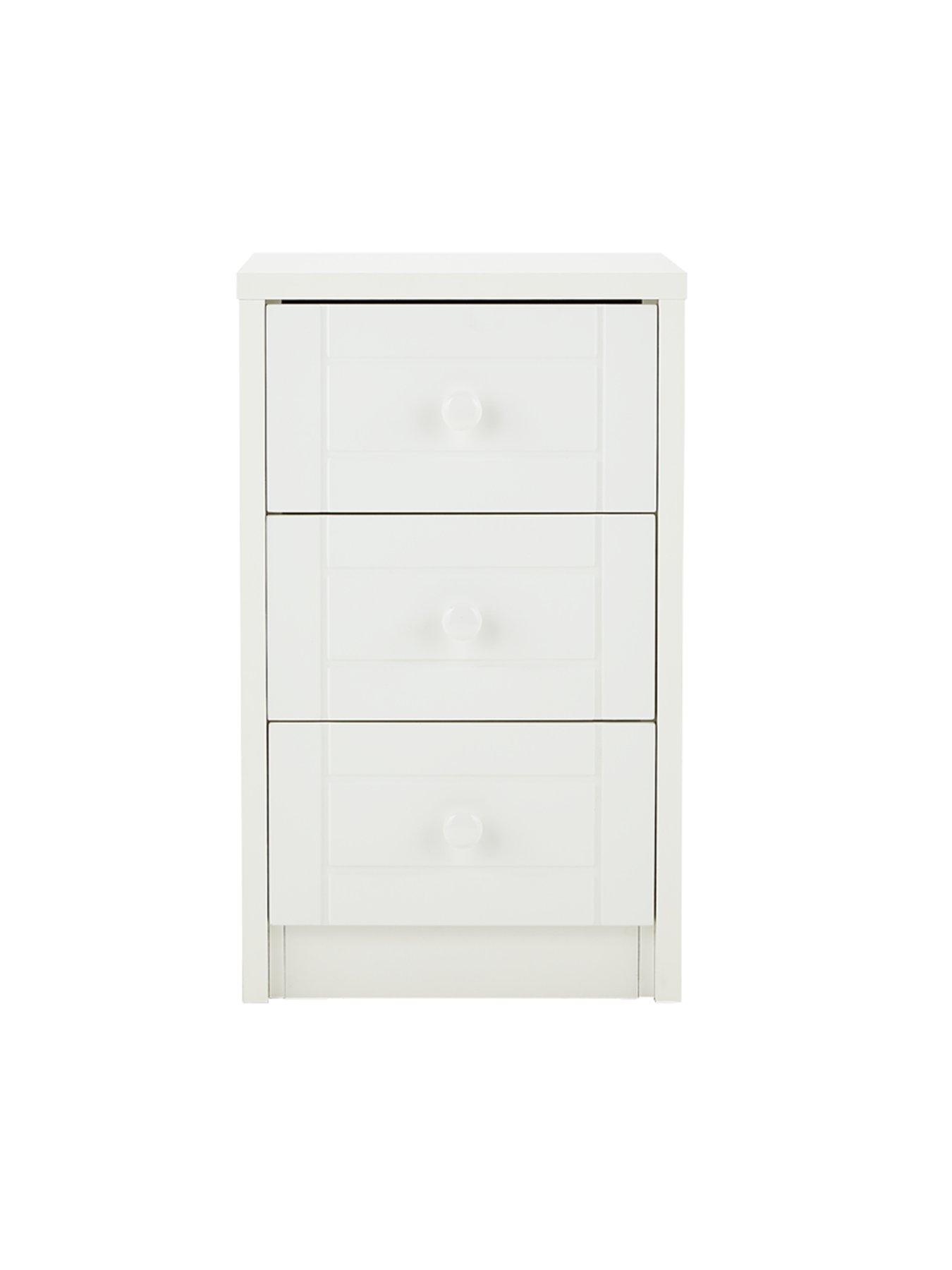 undefined Alderley Ready Assembled 3-Drawer Bedside Chest