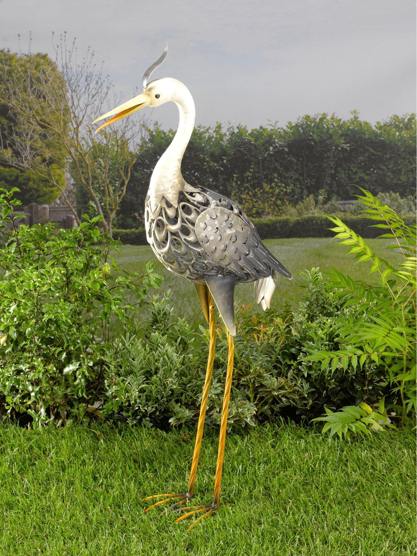 Image 1 of 3 of Smart Solar Metal Heron Light and Deterrent