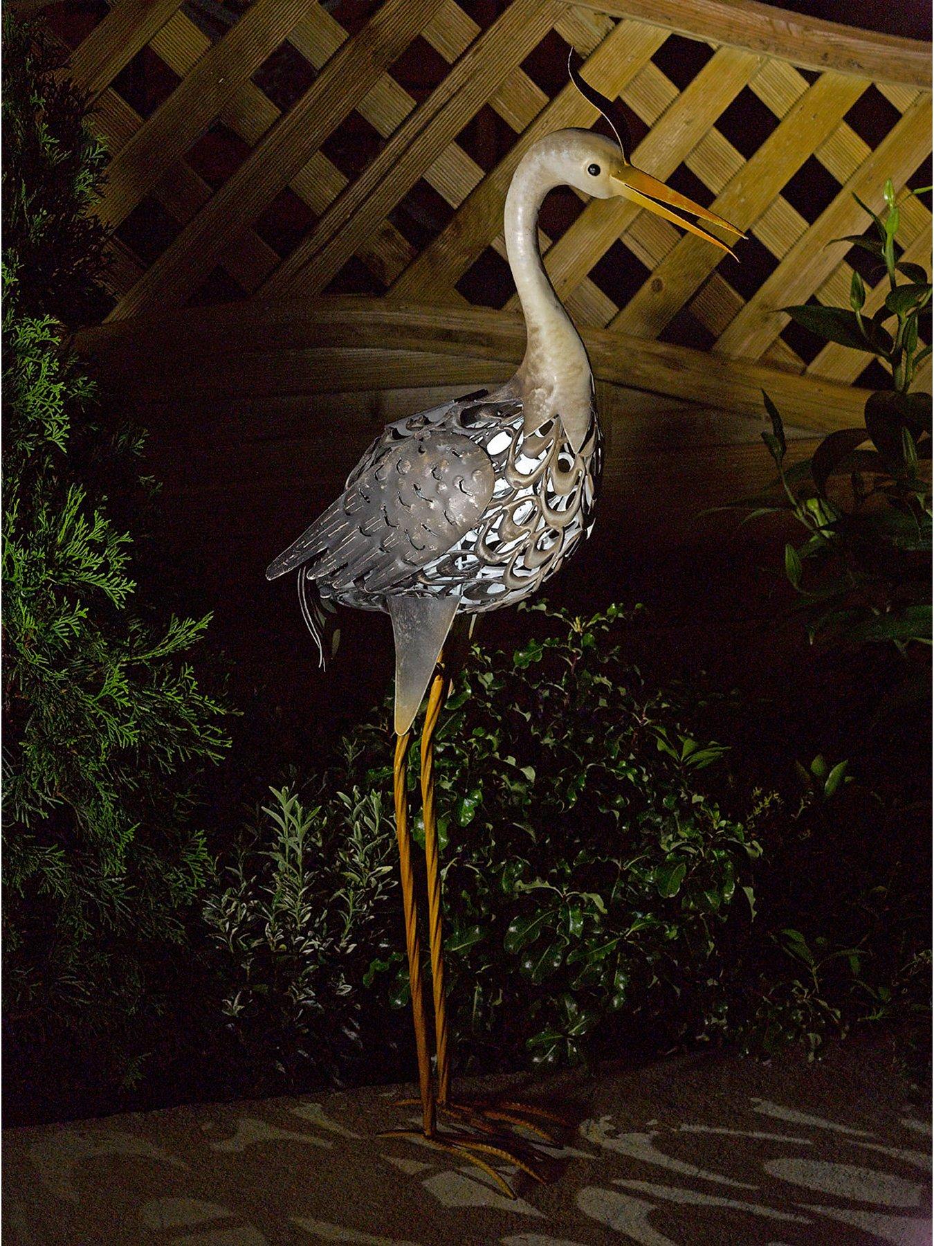 Image 3 of 3 of Smart Solar Metal Heron Light and Deterrent