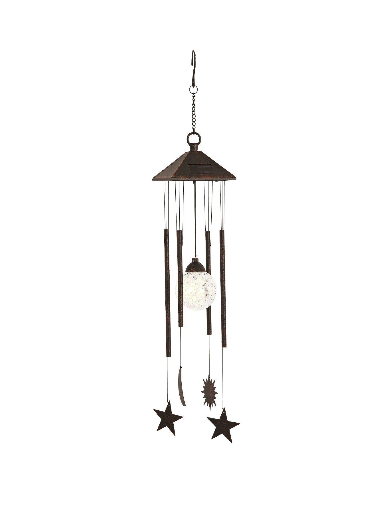 Product photograph of Smart Solar Sun Moon And Stars Windchime And Light from very.co.uk
