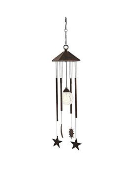 Product photograph of Smart Solar Sun Moon And Stars Windchime And Light from very.co.uk