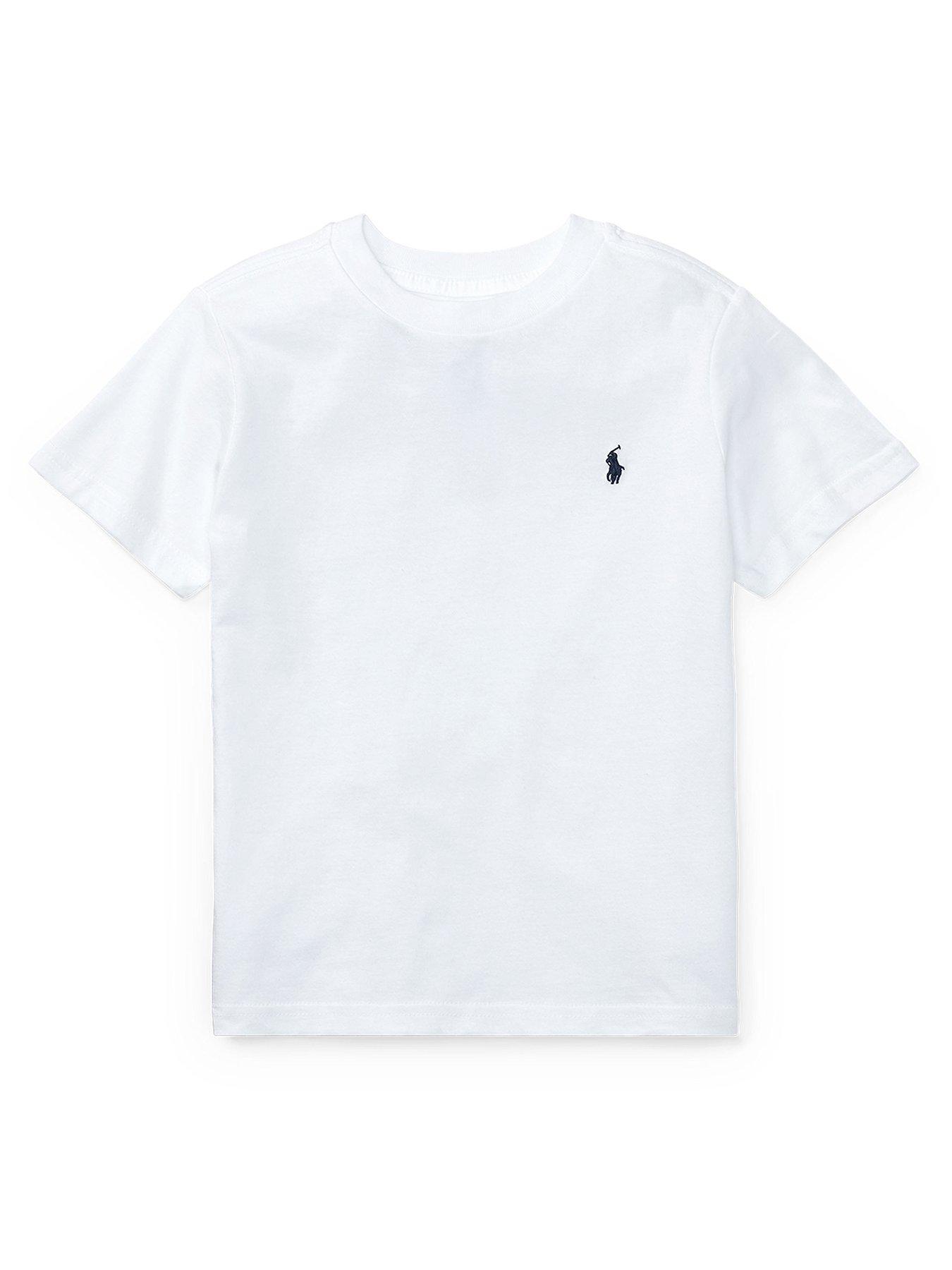 Image 2 of 3 of Polo Ralph Lauren Boys Classic Pony Short Sleeves T-Shirt - White