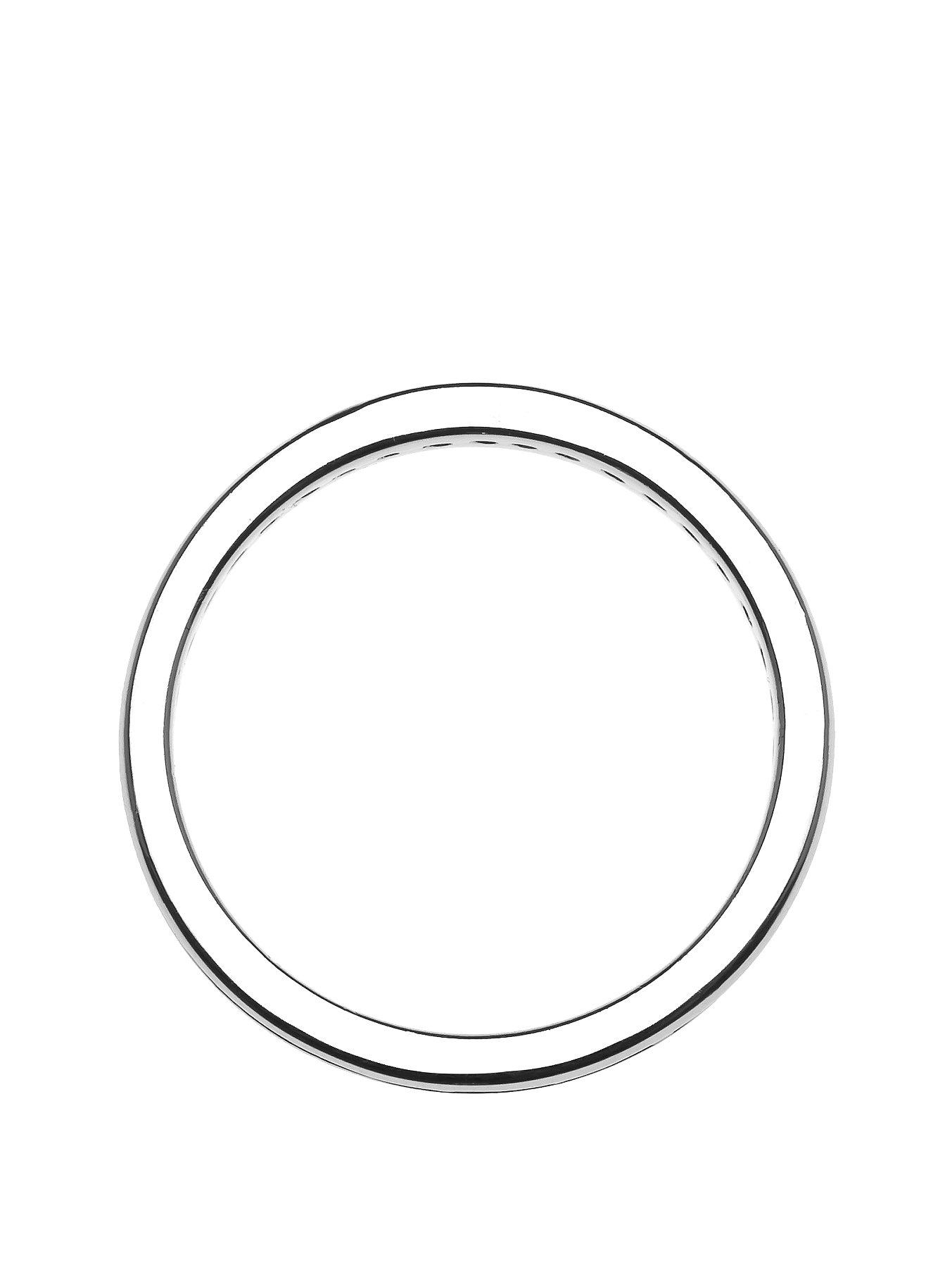 Image 3 of 5 of The Love Collection Rhodium-Plated Sterling Silver Channel Set Eternity Cubic Zirconia Ring