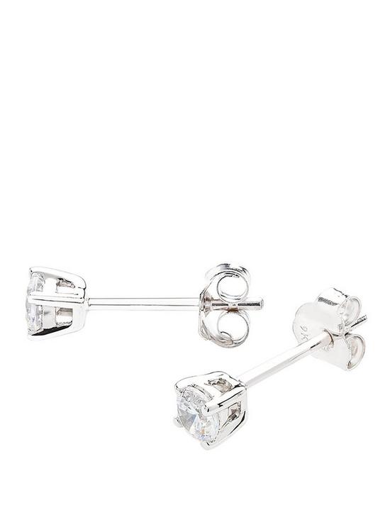 front image of love-diamond-9ct-white-gold-25-point-diamond-solitaire-earrings