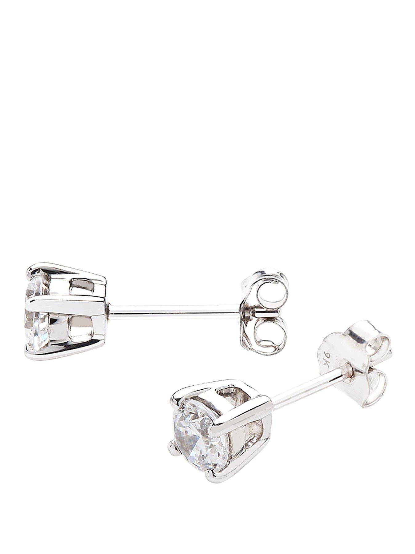 diamond solitaire earrings