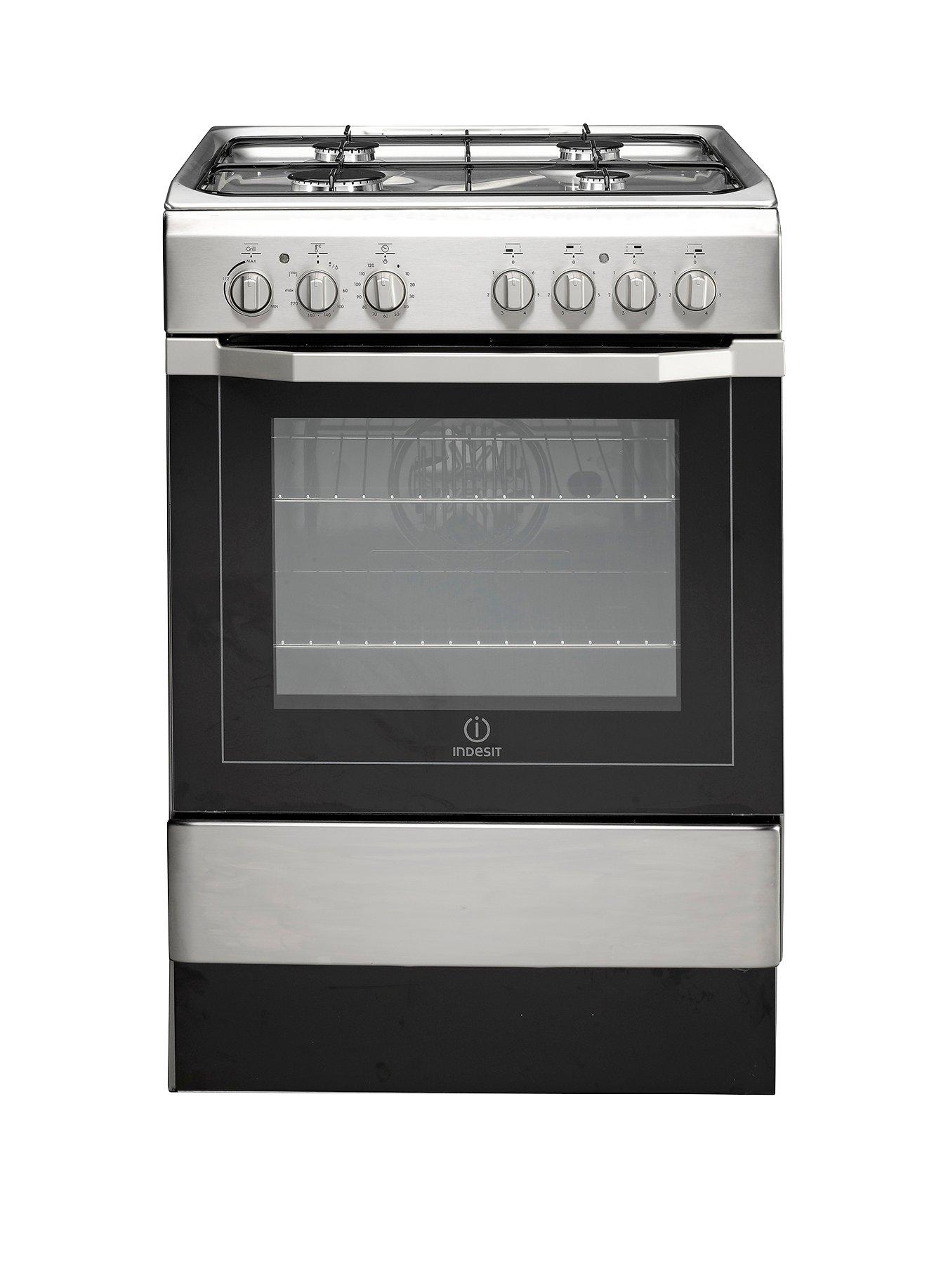 Indesit I6G52X 60Cm Single Oven Dual Fuel Cooker – Stainless Steel