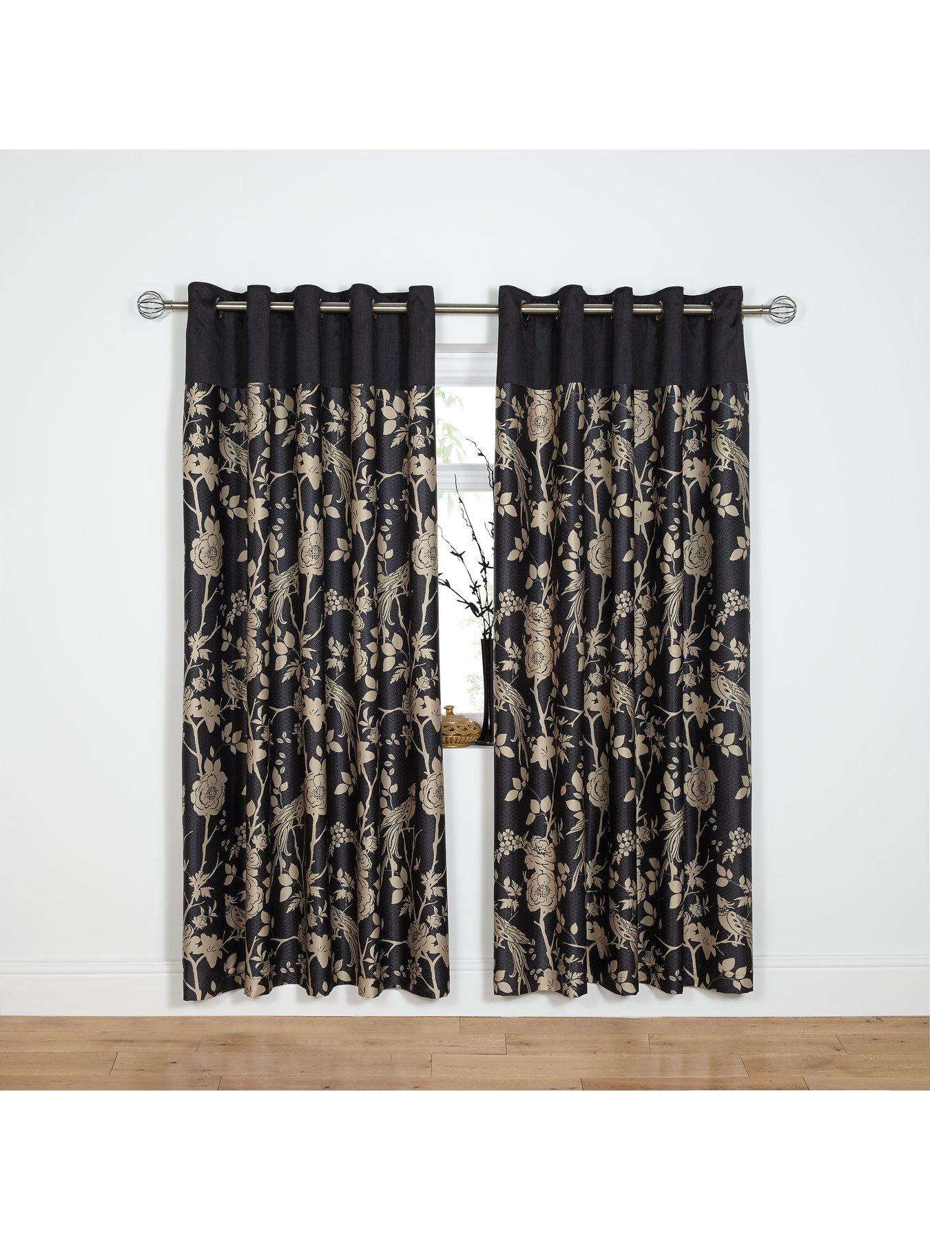 Laurence Llewelyn Bowen Royal Rose Garden Lined Eyelet Curtains