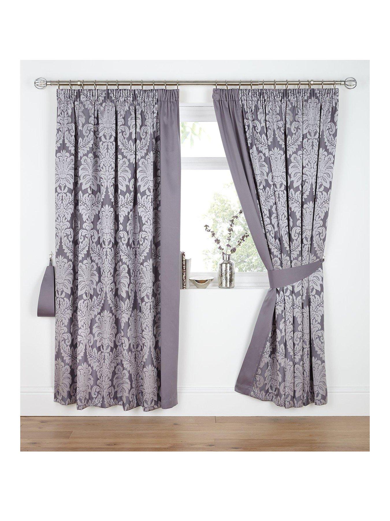 The Very Collection Boston Jacquard Lined Pencil Pleat Curtains