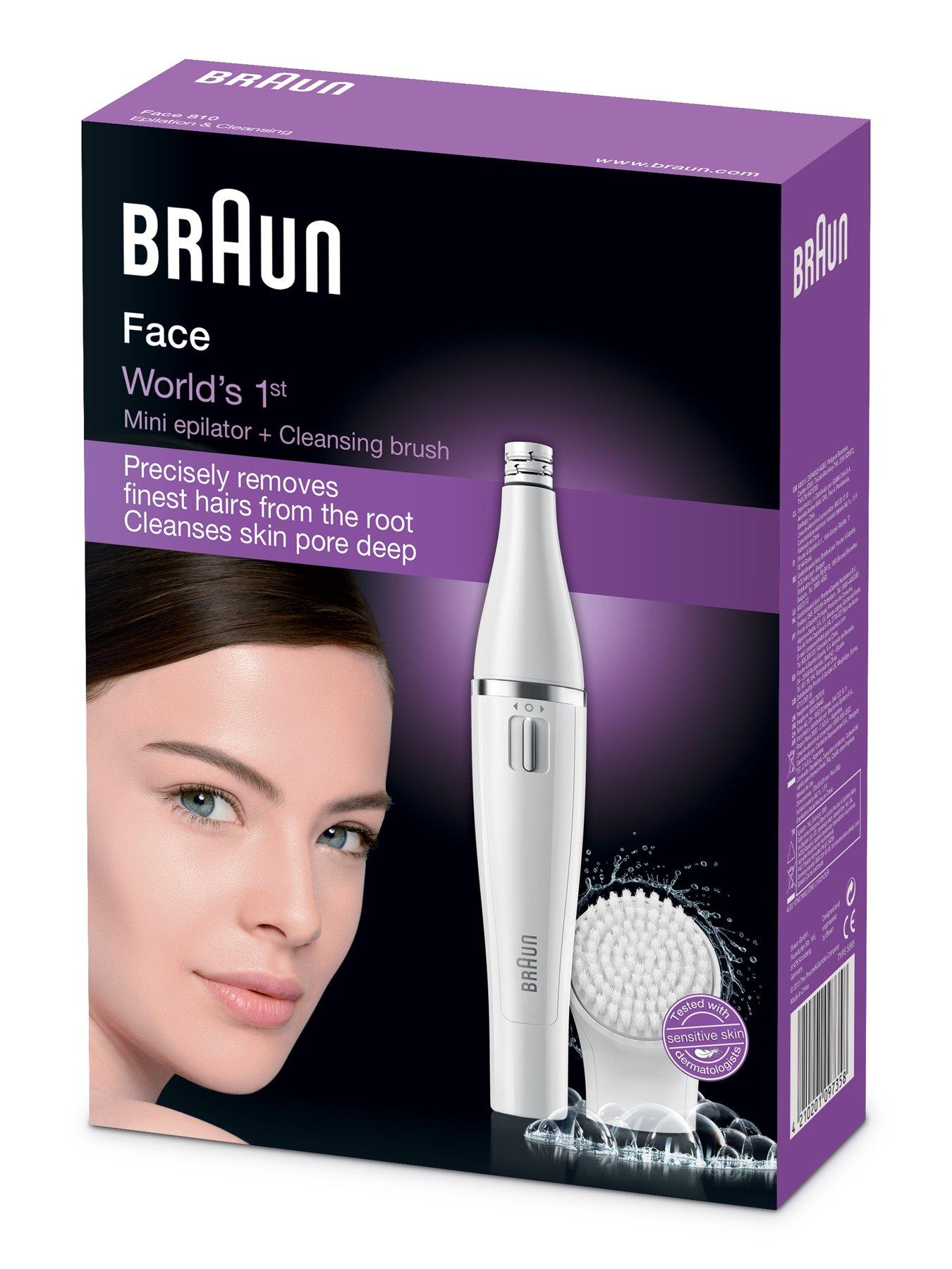 Image 4 of 4 of Braun Face 810 Facial Epilator and Facial Cleansing Brush plus Additional Battery