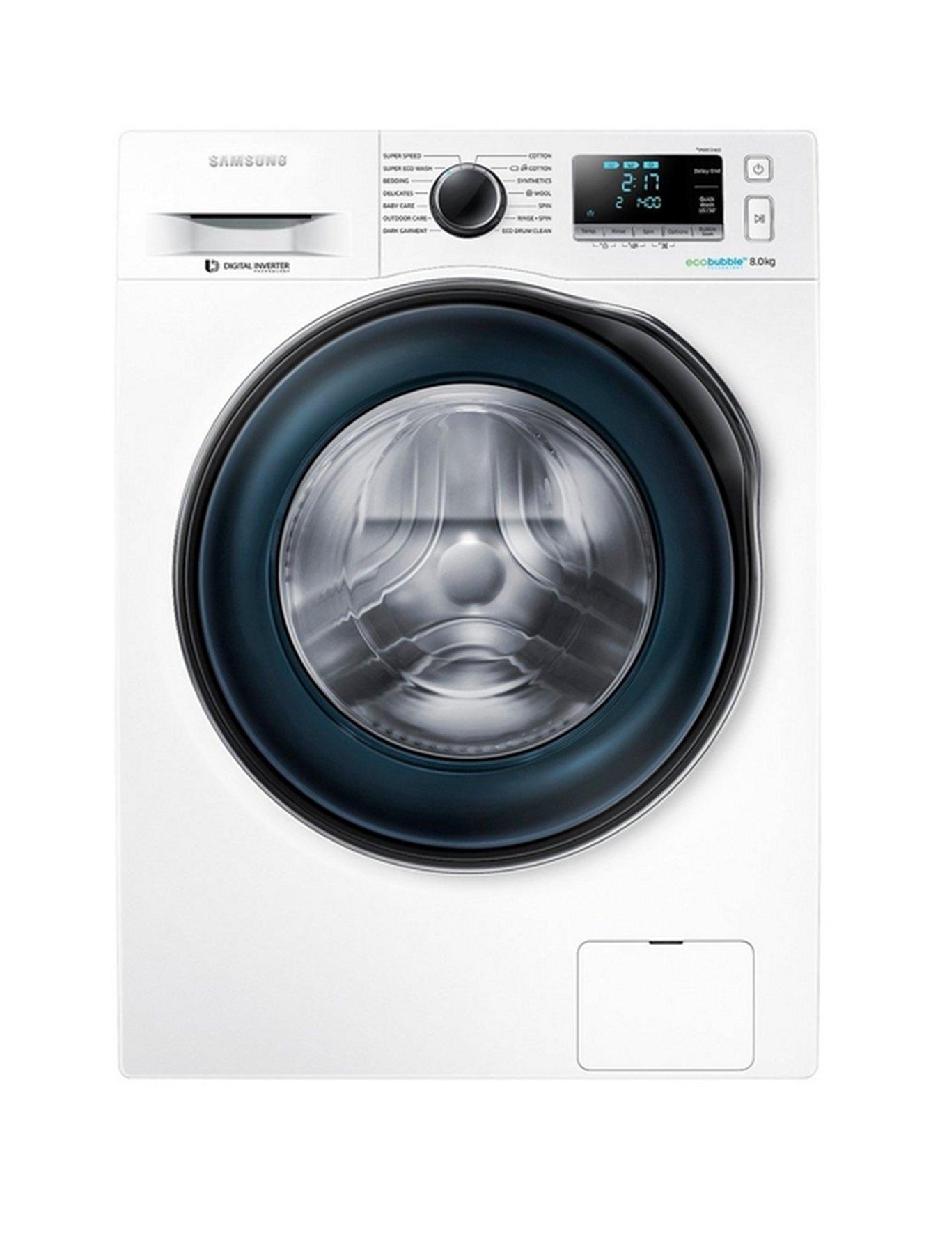 Samsung Ww80J6410Cw/Eu 8Kg Load, 1400 Spin Washing Machine With Ecobubble&Trade; Technology And 5 Year Samsung Parts And Labour Warranty – White