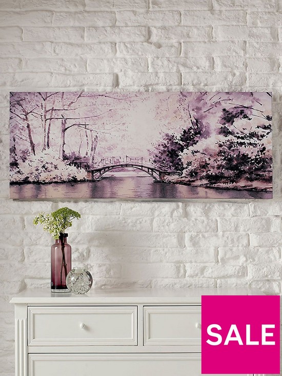 back image of art-for-the-home-watercolour-forest-bridge-canvas