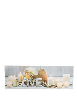 Product photograph of Art For The Home Love Led Canvas from very.co.uk