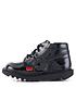  image of kickers-kick-hi-patent-school-shoes-black