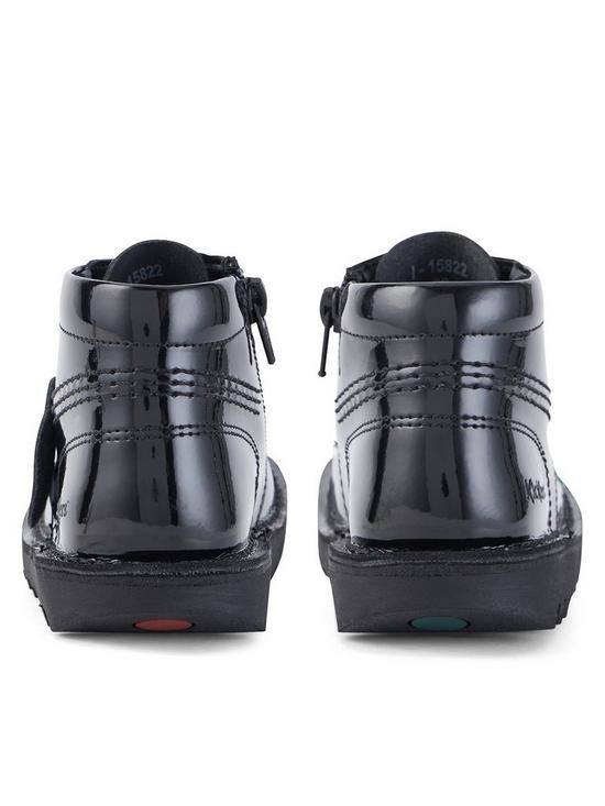 back image of kickers-kick-hi-patent-school-shoes-black
