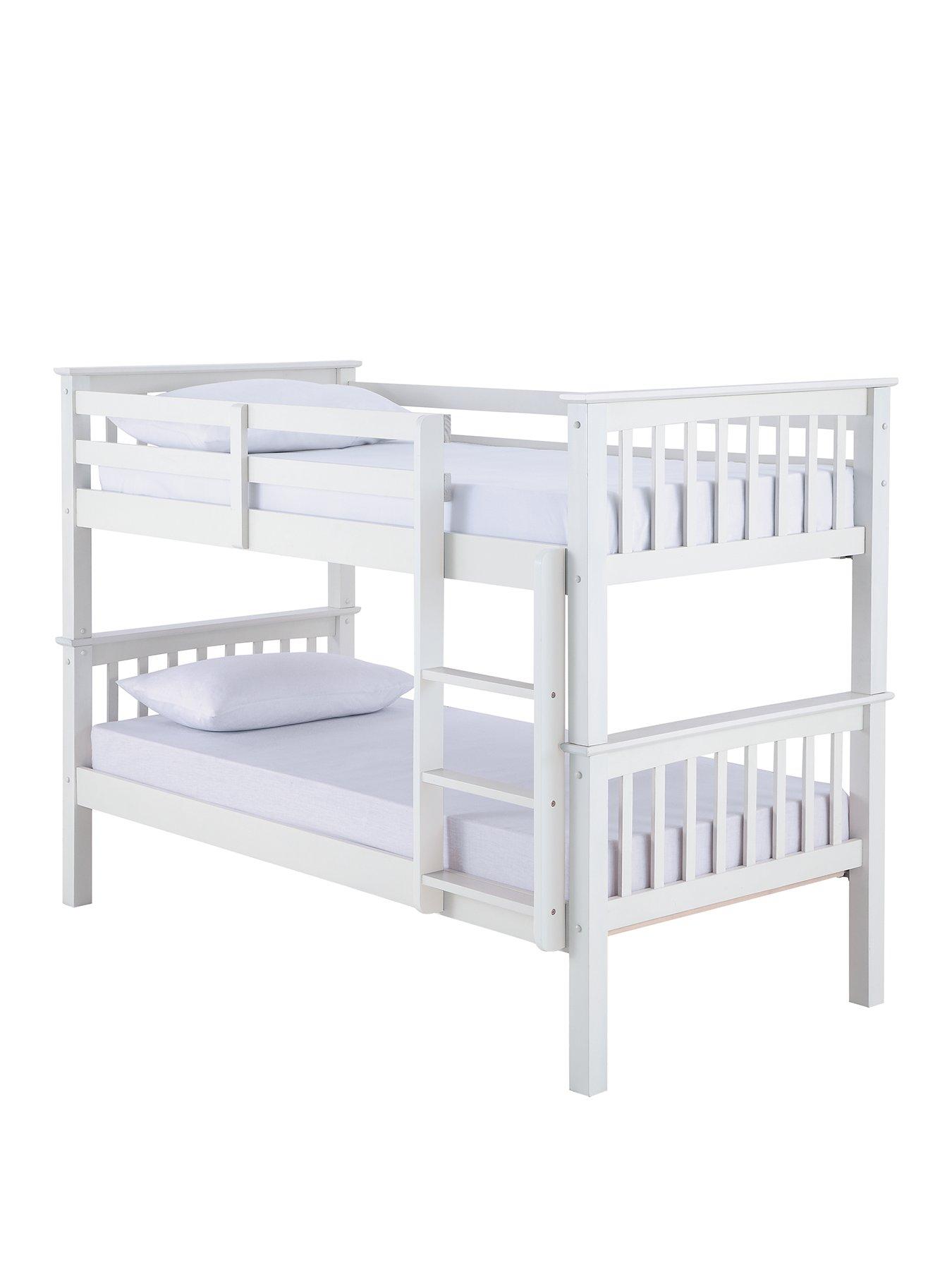 white detachable bunk beds