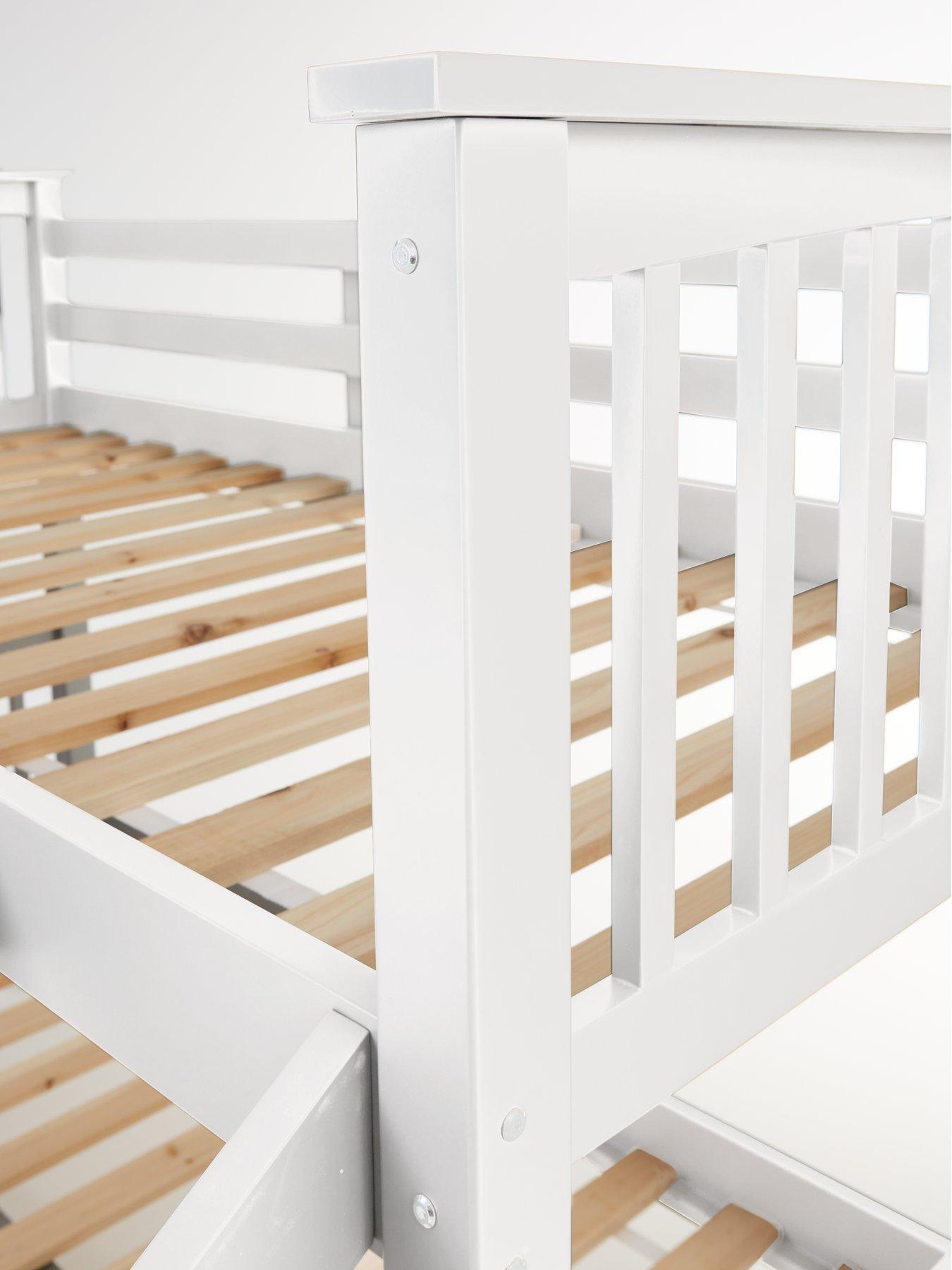 Image 4 of 7 of Very Home Novara Detachable Trio Bunk Bed with Mattress Options (Buy &amp; SAVE!)&nbsp;&ndash; White&nbsp;- FSC&reg; Certified