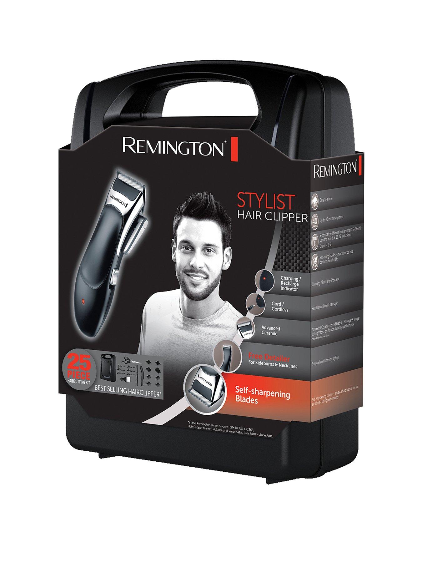 remington 25 piece stylist men's hair clippers set hc366