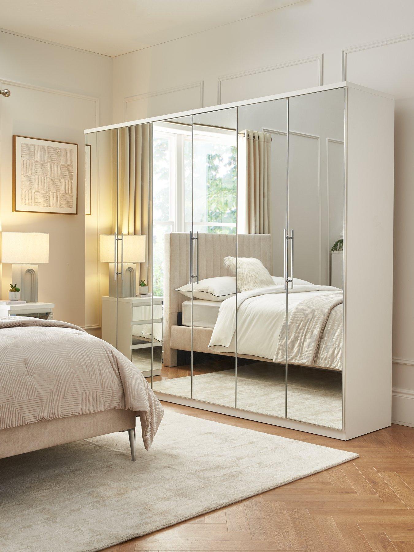 Prague Mirror 6 Door Wardrobe FSC Certified