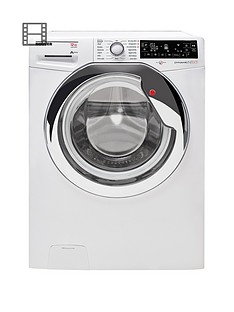 Hoover DXP412AIW3 Dynamic Next Premium 12kg Load, 1400 Spin Washing Machine - White/Chrome
