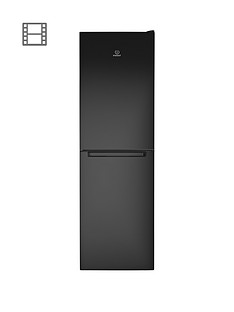 Indesit LD85F1K 60cm Frost Free Combi Fridge Freezer - Black