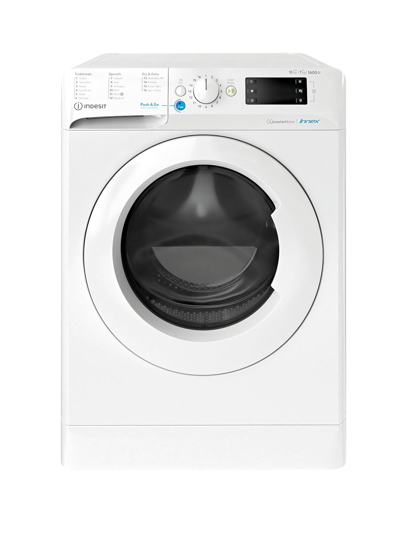 Indesit Xwde1071681Xw Innex 1600 Spin 10Kg Wash/7Kg Dry Washer Dryer – White