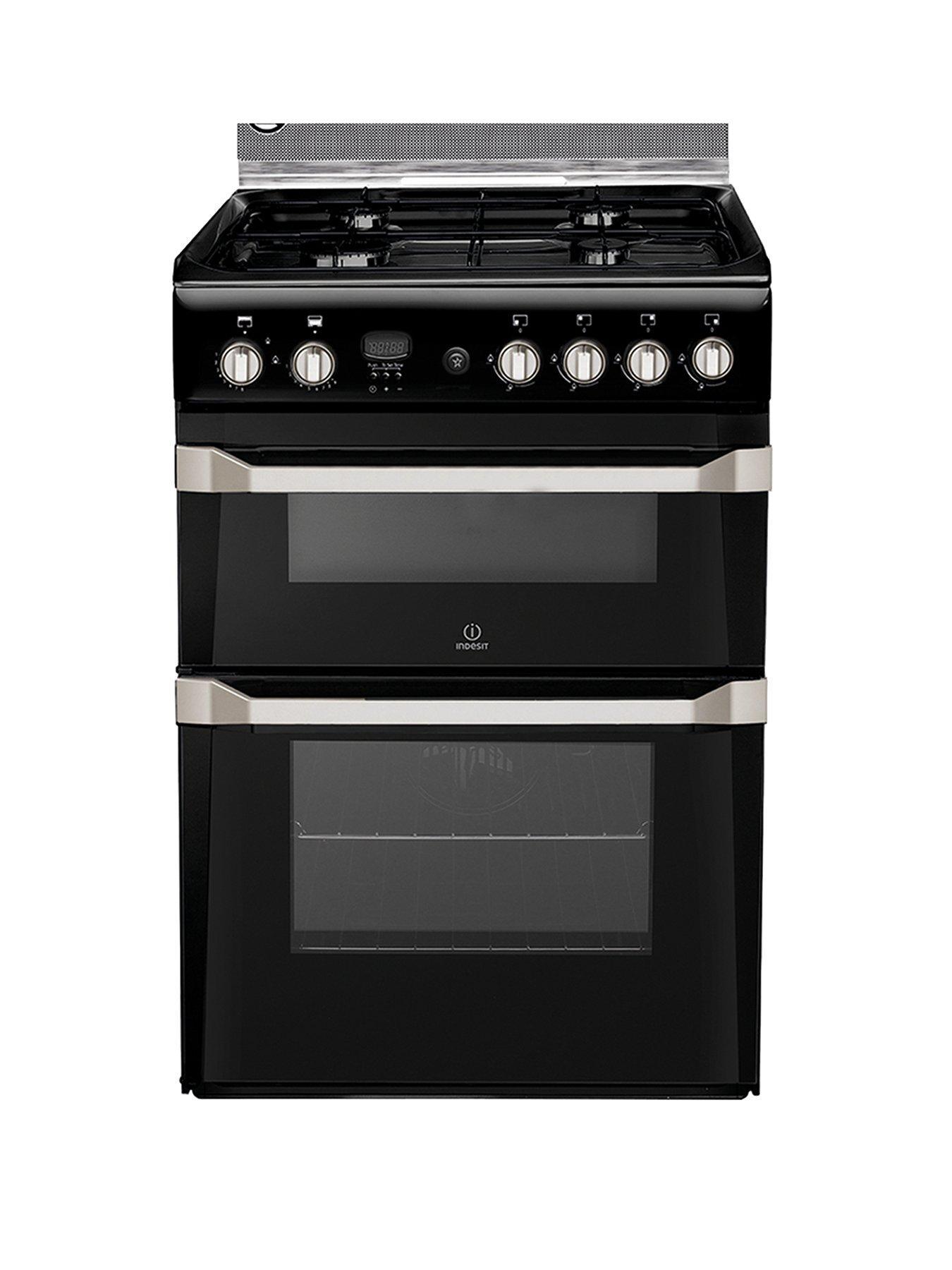 Id60g2k 60cm Gas Cooker Double Oven With Fsd Black