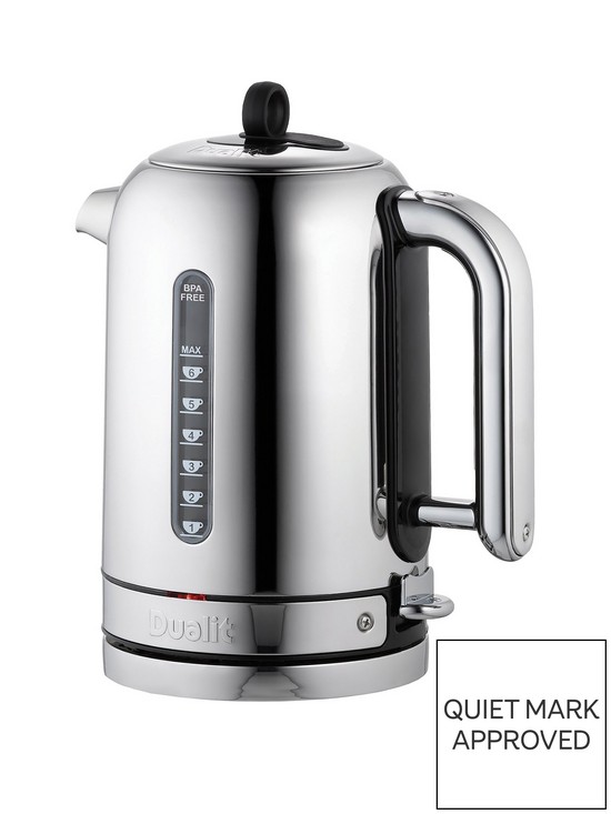front image of dualit-classic-stainless-steel-17l-kettle