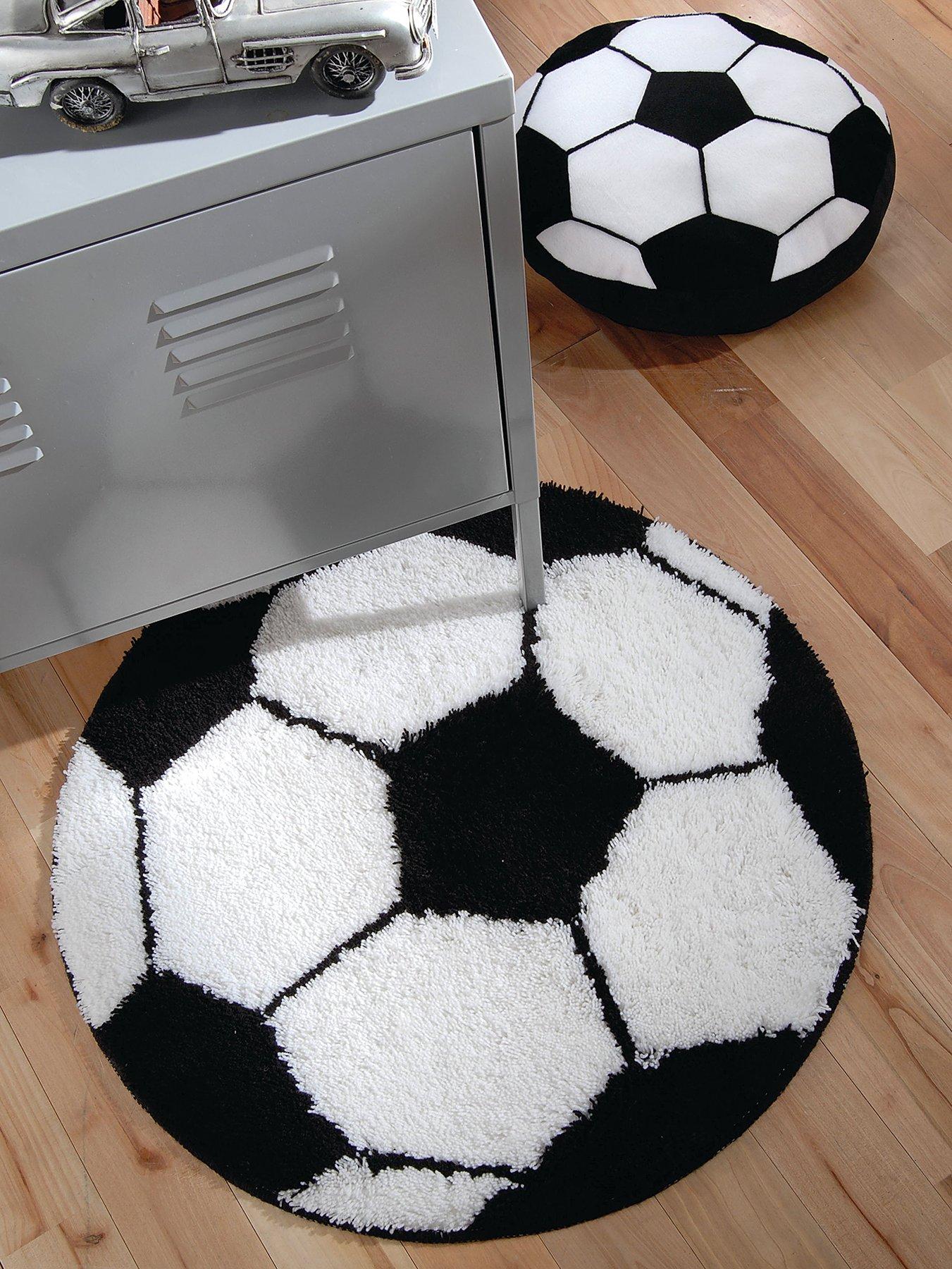 Product photograph of Catherine Lansfield Football Rug - Multi from very.co.uk