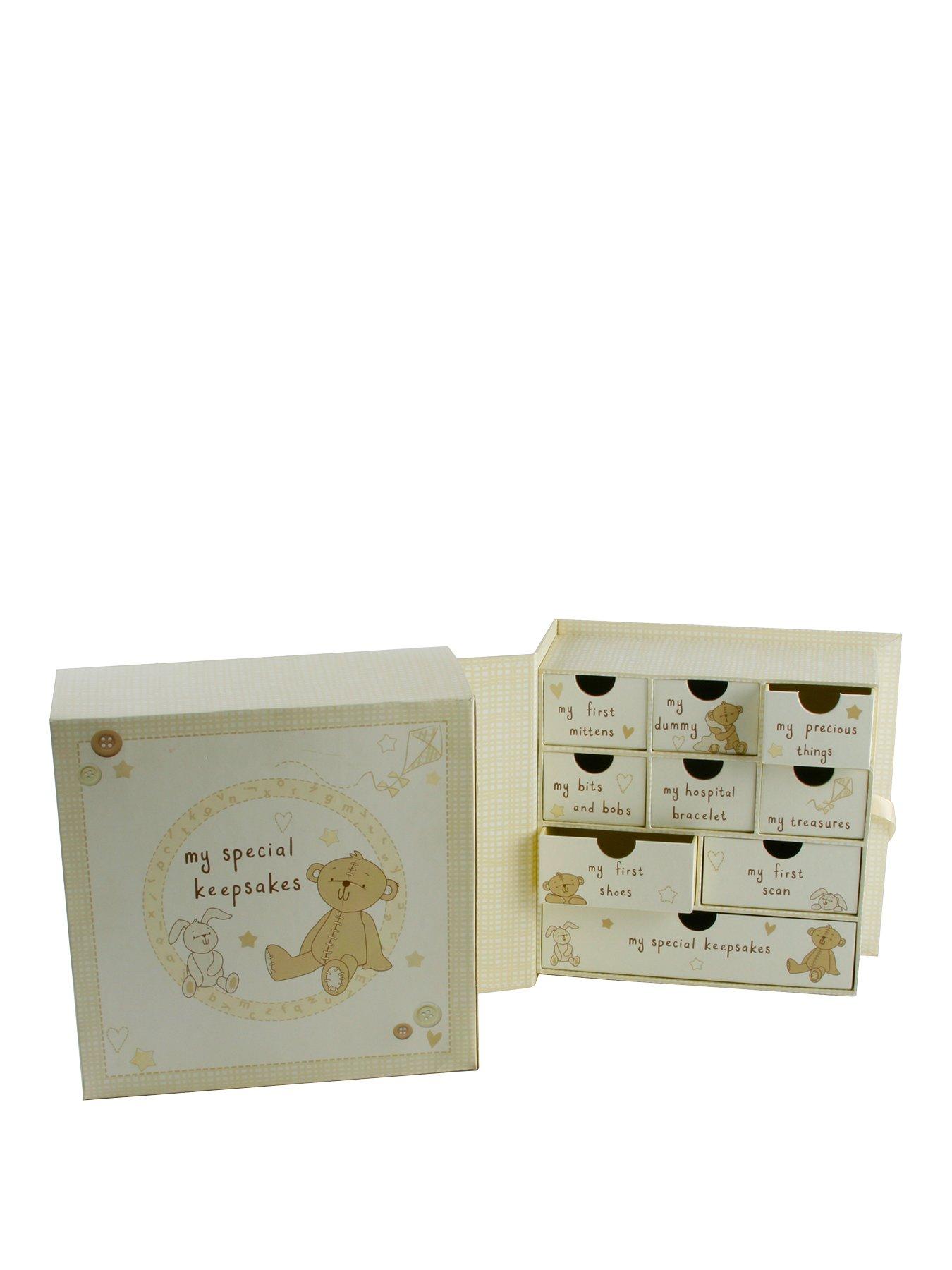 Button Corner Keepsake Box with Drawers