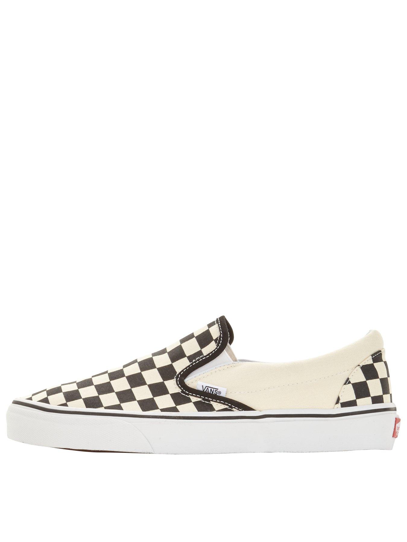 Black and white 2024 checkered vans sale