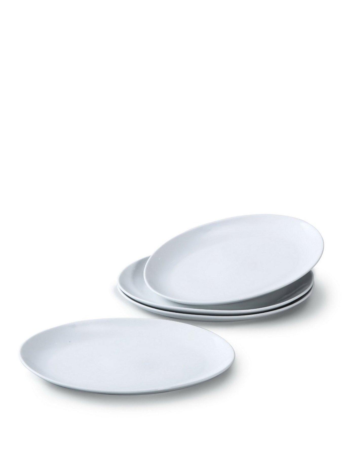Product photograph of Waterside Large Oval Steak Plates Set Of 4 from very.co.uk