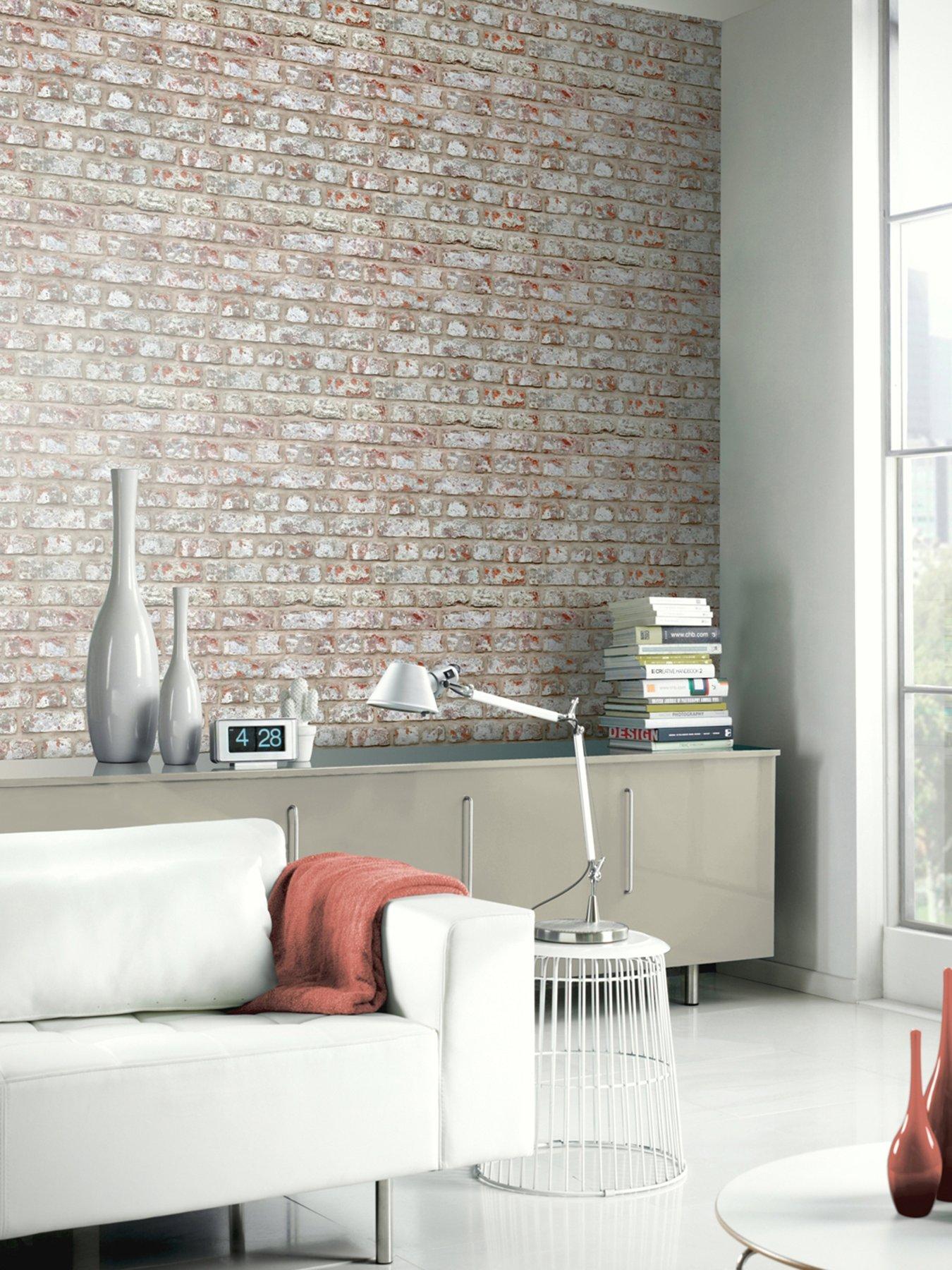 Product photograph of Arthouse Rustic Brick Wallpaper from very.co.uk