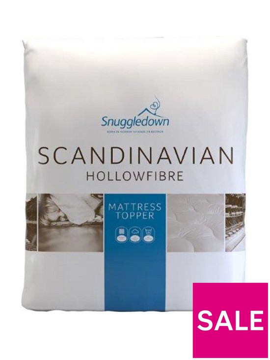 front image of snuggledown-of-norway-scandinavian-hollowfibre-mattress-topper