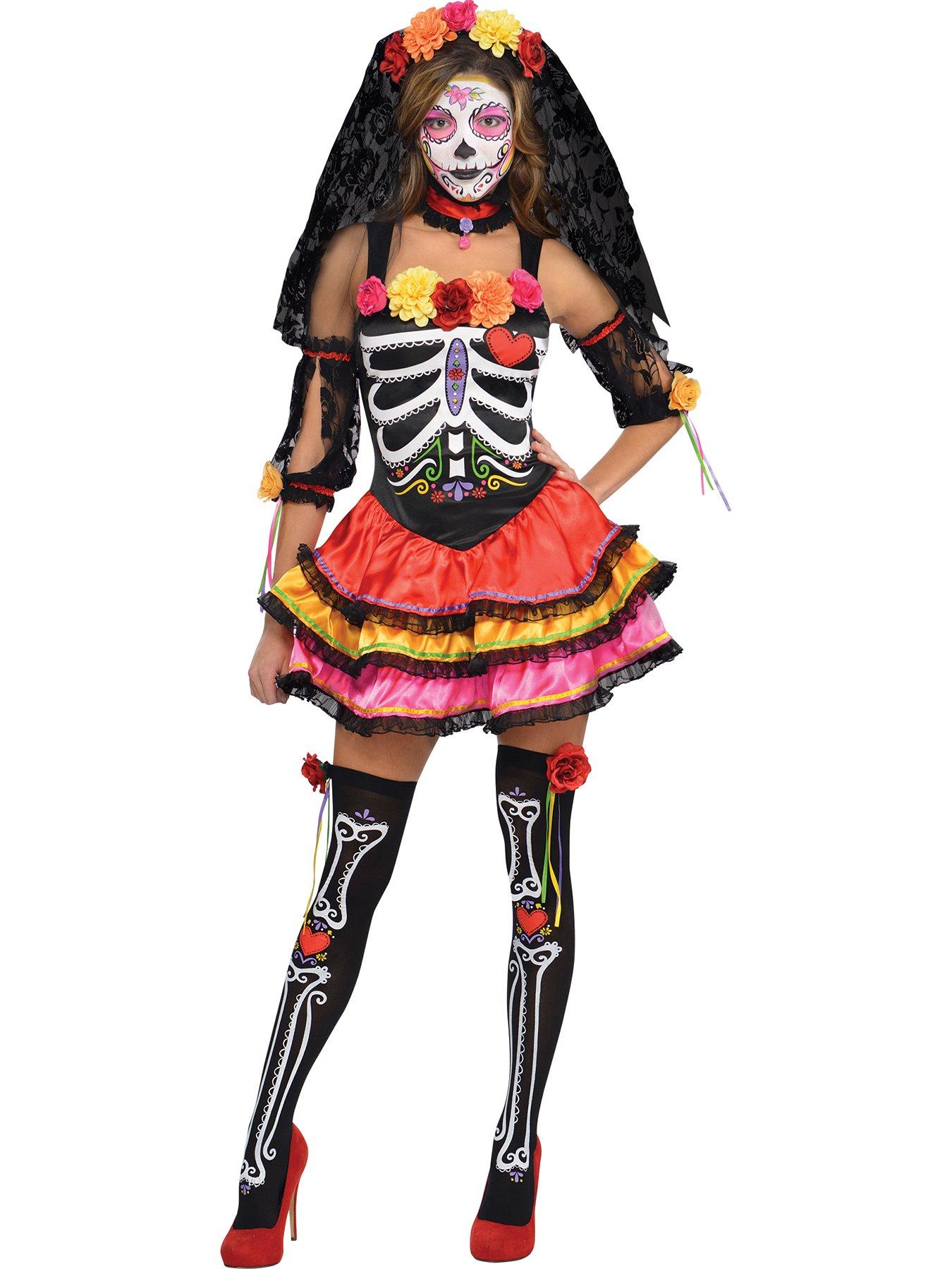 Image 1 of 1 of Halloween - Day of the Dead Senorita - Adult Costume