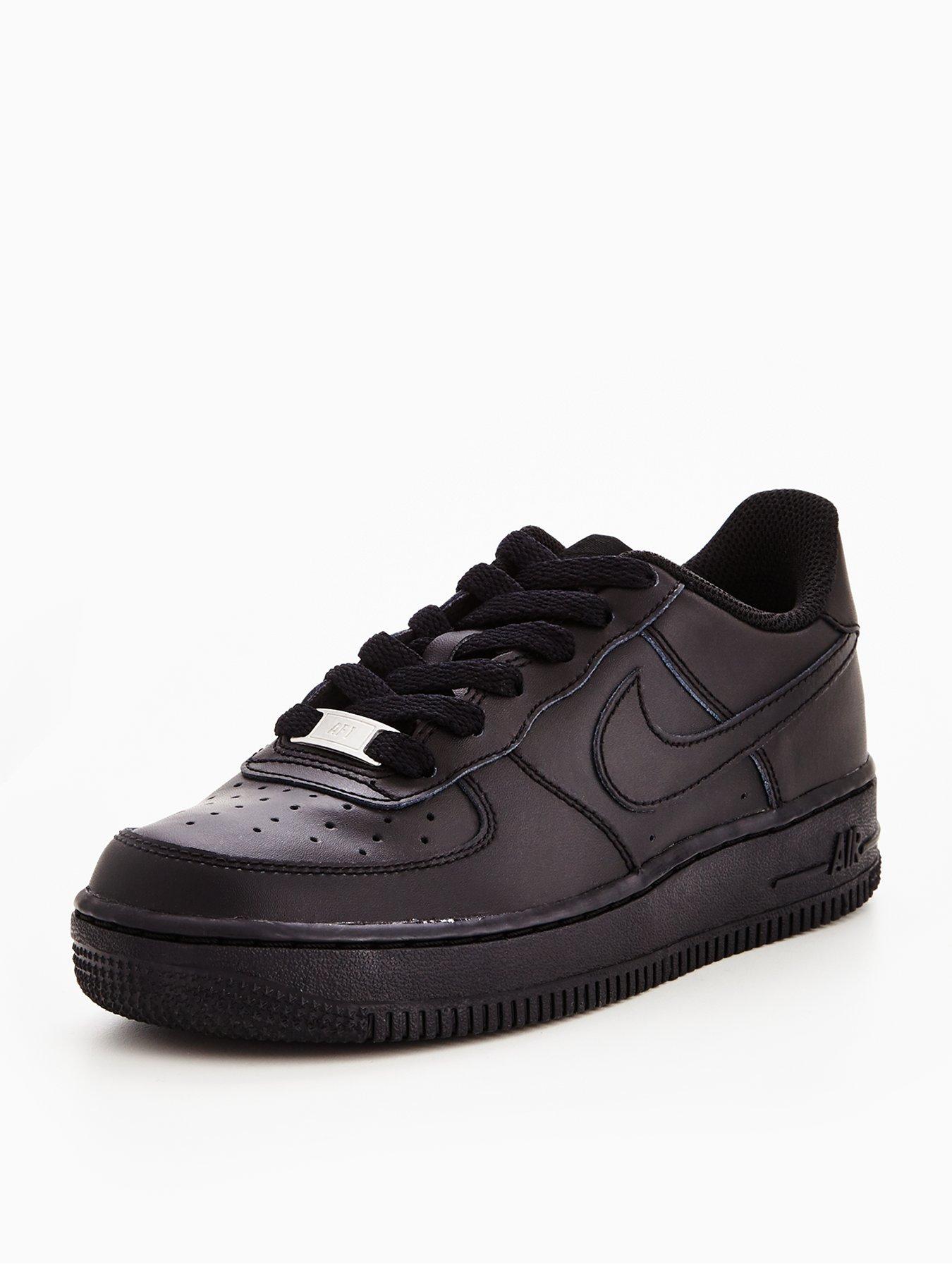 black nike school trainers