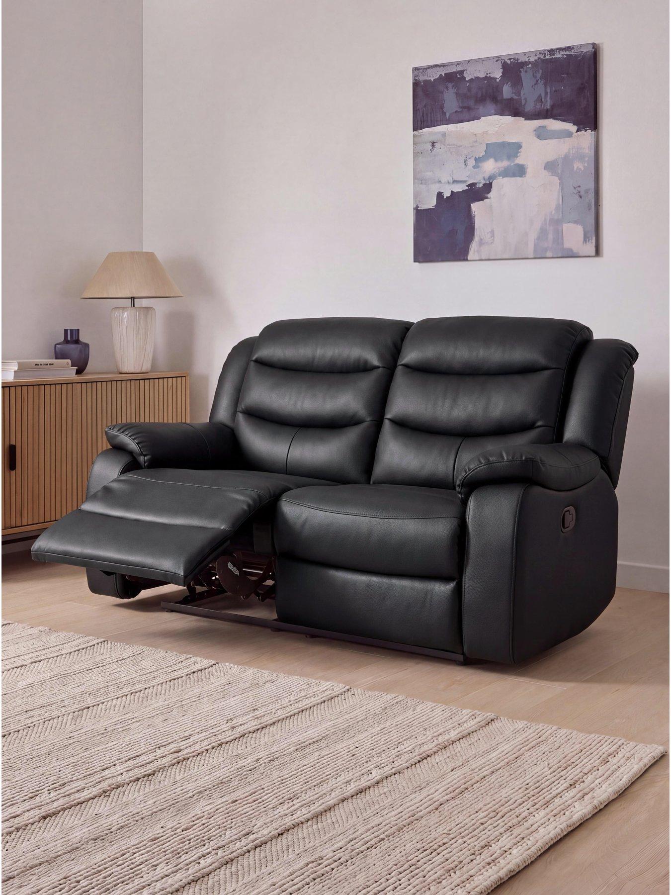 The Very Collection Rothbury Luxury Faux Leather High Back 2 Seater Manual Recliner Sofa - FSC® Certified