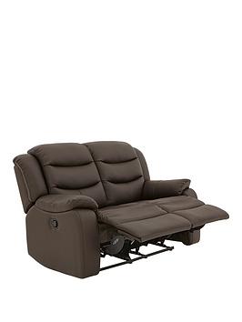 Rothbury Luxury Faux Leather 2 Seater Manual Recliner Sofa