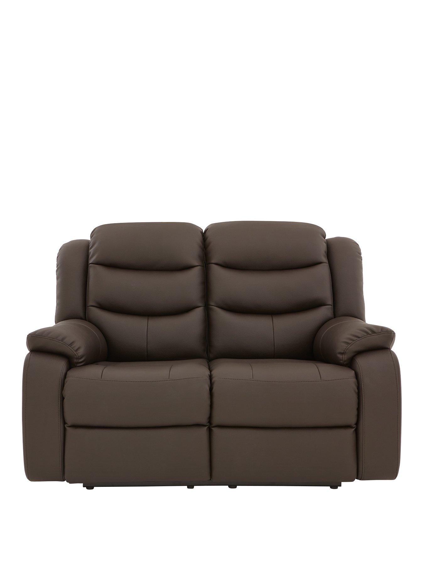 Very Home Rothbury Luxury Faux Leather High Back 2 Seater Manual Recliner Sofa - FSC® Certified