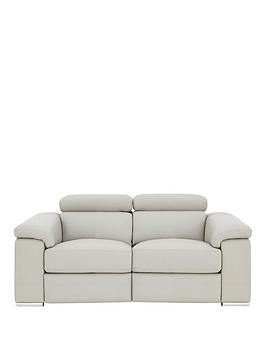 Product photograph of Stockton Premium Leather 2-seater Power Recliner Sofa from very.co.uk