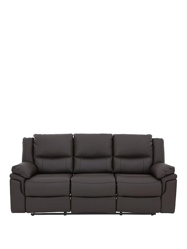 Albion Luxury Faux Leather 3 Seater, 3 Seater Leather Recliner Sofa Uk