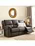  image of albion-luxury-faux-leather-3-seater-manual-recliner-sofa
