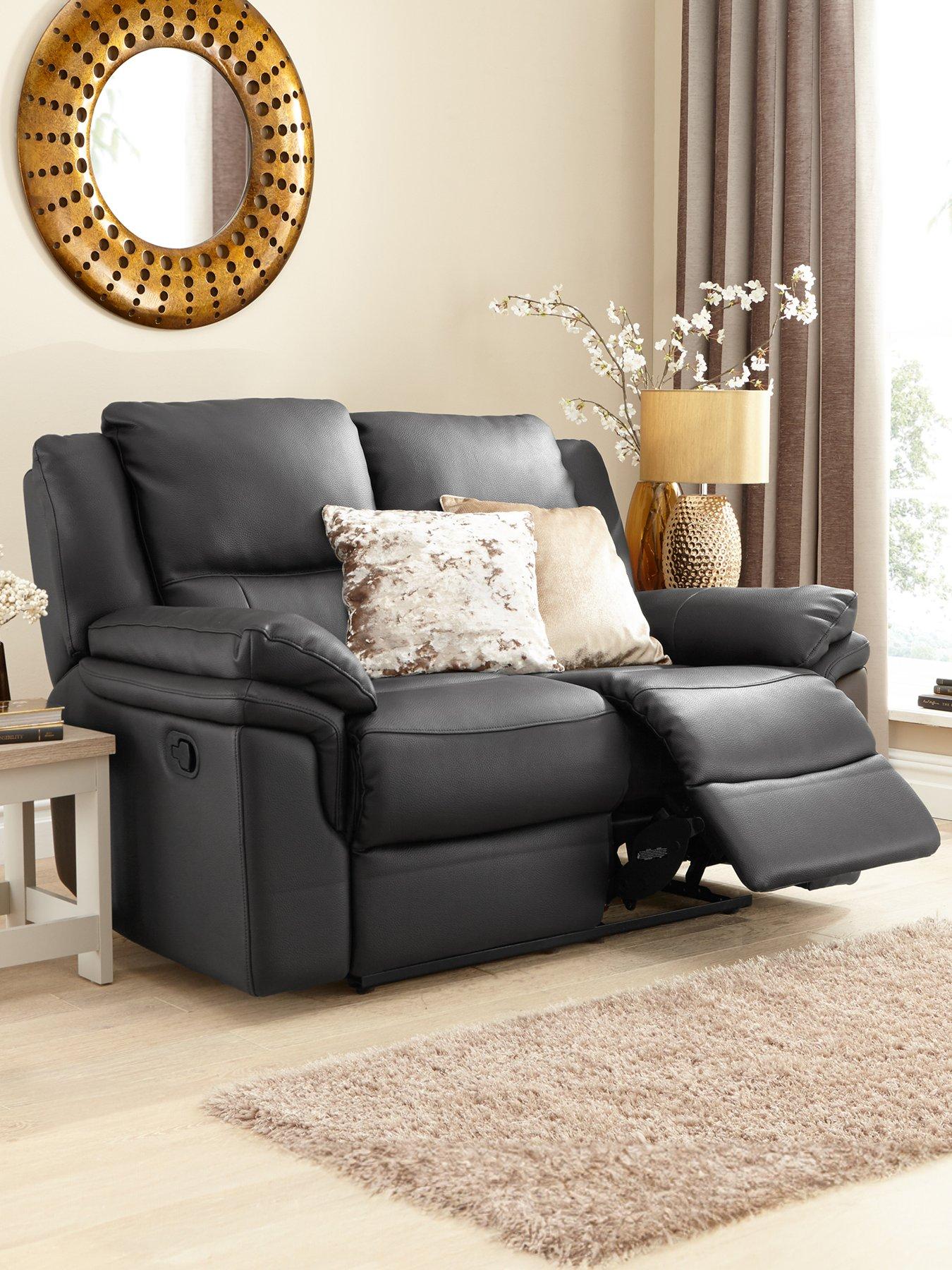 The Very Collection Albion Luxury Faux Leather 2 Seater High Back Manual Recliner Sofa