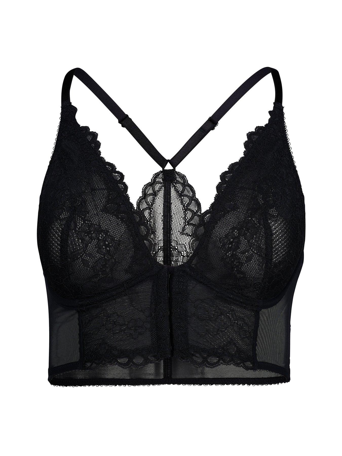 Image 5 of 5 of Gossard Super Boost Lace Deep V Bralette - Black