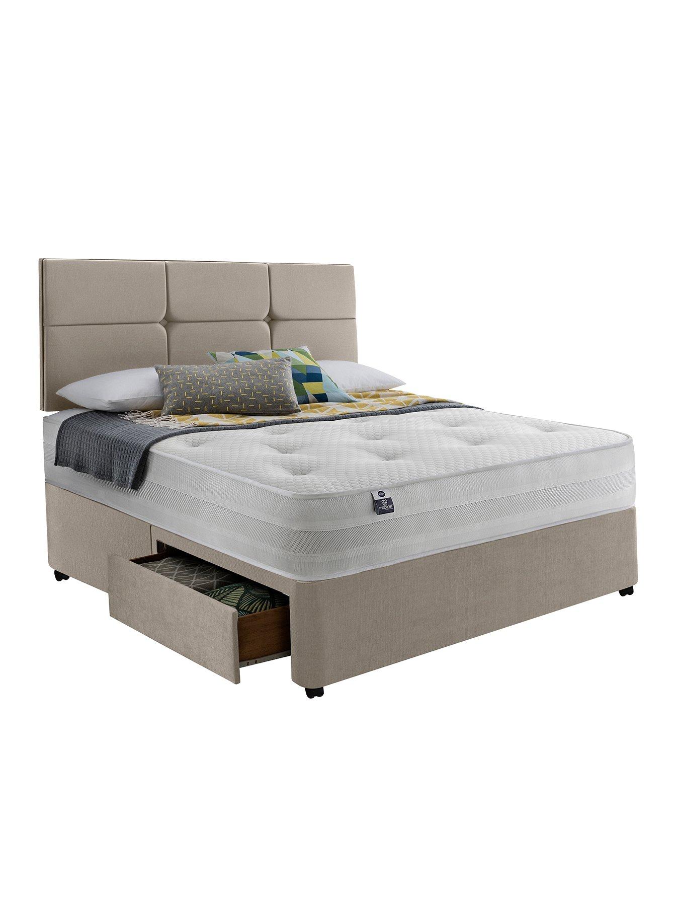 Product photograph of Silentnight Penny 1200 Pocket Divan Bed With Storage Options - Firm from very.co.uk